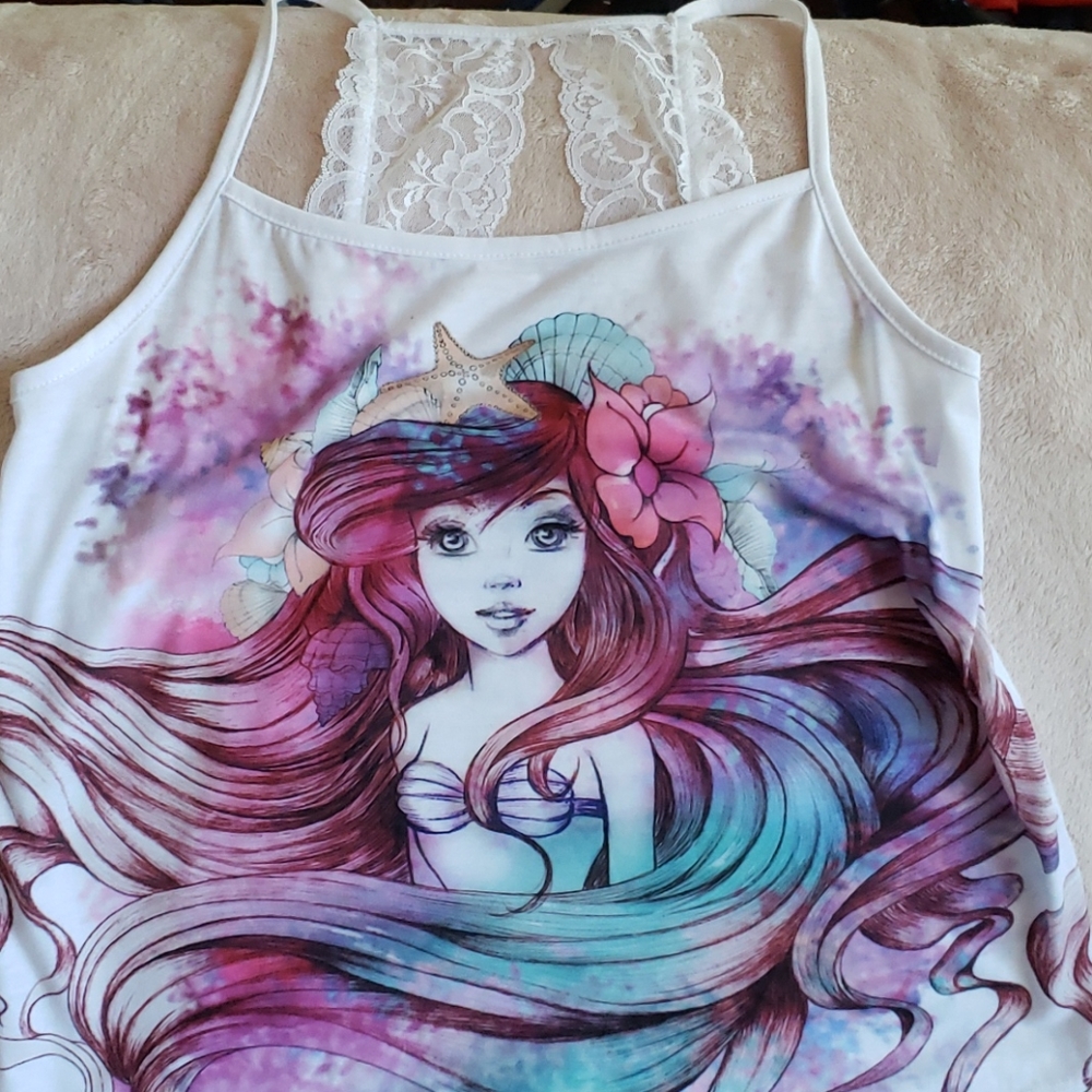 Ariel little mermaid tank top